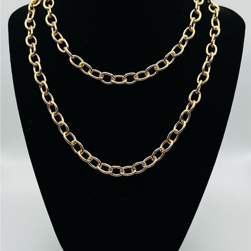 Woman Chain Rolo Necklace Set 2